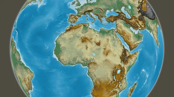 以尼日尔为中心的全球救济地图 — 图库照片