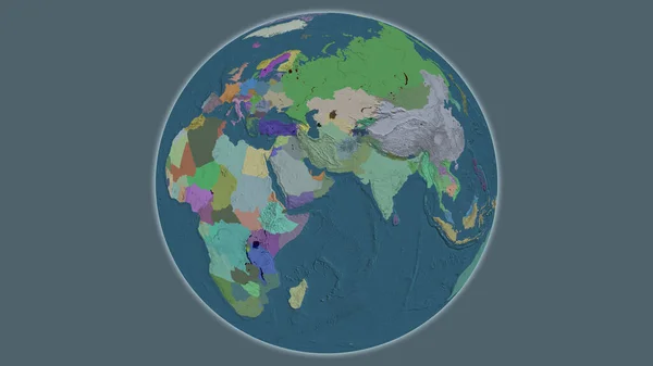 Umman Odaklı Idari Dünya Haritası — Stok fotoğraf