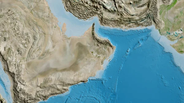 Close Mapa Ataque Centrado Omã — Fotografia de Stock