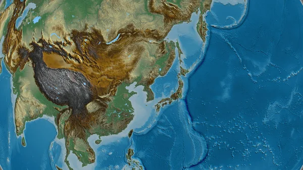 Mapa Pomocy Skoncentrowana Okolicy Korei Północnej — Zdjęcie stockowe