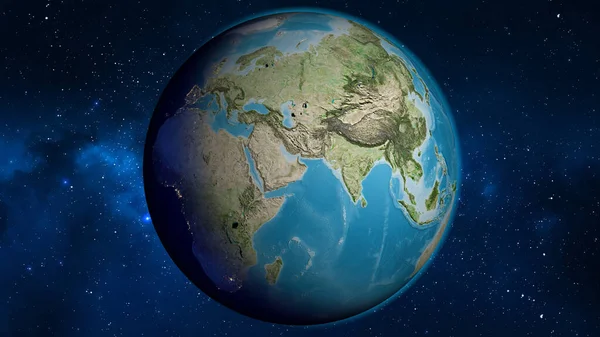 Umman Odaklı Uydu Küresel Haritası — Stok fotoğraf