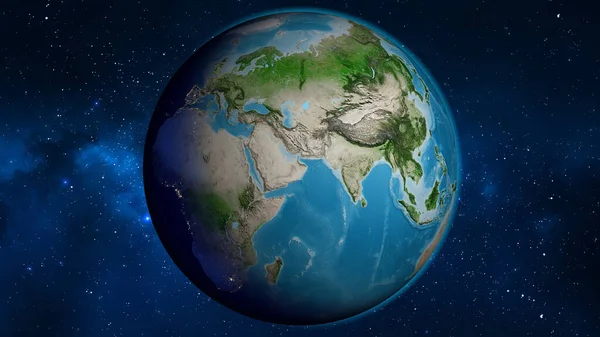 Satellit Glob Karta Centrerad Oman — Stockfoto