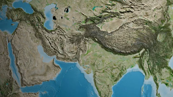 Satellite map centered on Pakistan neighborhood area