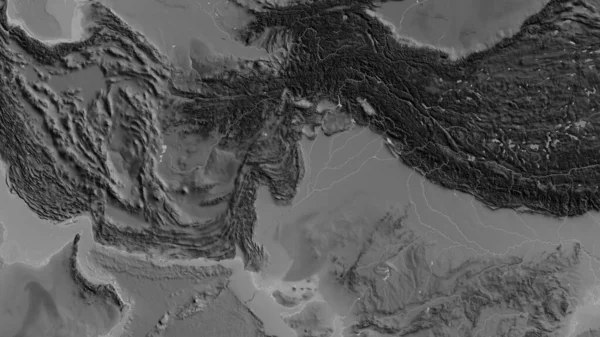 파키스탄을 중심으로 한아그 라이스 지도의 — 스톡 사진