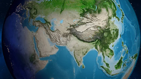 Δορυφορικός Χάρτης Επίκεντρο Πακιστάν — Φωτογραφία Αρχείου