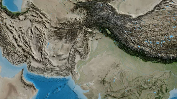 파키스탄을 중심으로 삼각형 지도의 — 스톡 사진