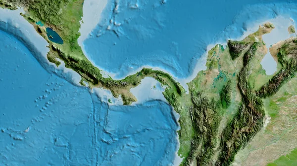 Primer Plano Mapa Centrado Panamá — Foto de Stock