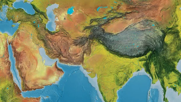 Topografik harita Pakistan mahallesine odaklandı