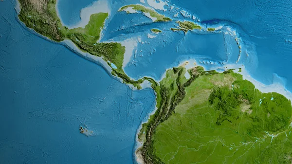 Satellietkaart Gecentreerd Wijk Panama — Stockfoto