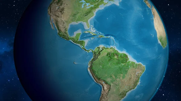 Satellite Globe Map Centered Panama — Stock Photo, Image