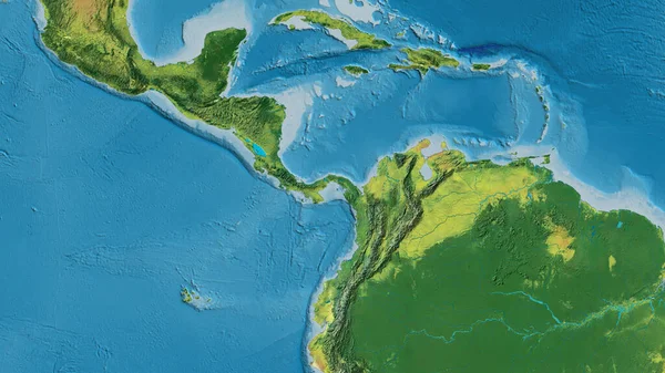 Topografische Kaart Gecentreerd Panama Buurt Gebied — Stockfoto