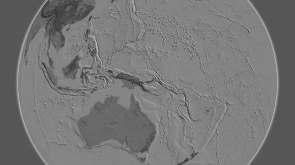 Карта Більвеля Зосереджена Районі Папуа Нової Гвінеї — стокове фото