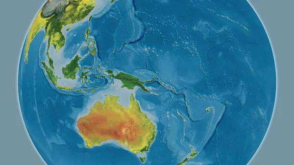Топографічна Карта Зосереджена Районі Папуа Нової Гвінеї — стокове фото