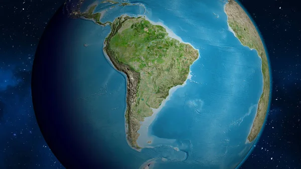 Δορυφορικός Χάρτης Επίκεντρο Την Περιοχή Της Παραγουάης — Φωτογραφία Αρχείου