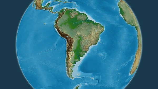 Φυσικός Χάρτης Επικεντρωμένος Στην Περιοχή Της Παραγουάης — Φωτογραφία Αρχείου