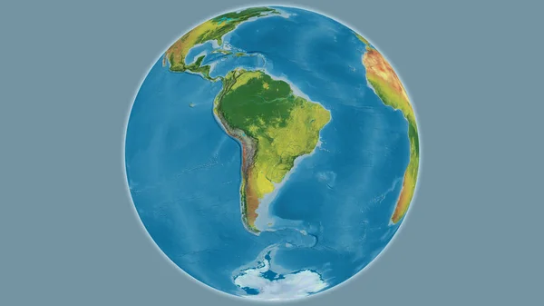 以巴拉圭为中心的地形图 — 图库照片