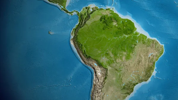 Satellietkaart Gecentreerd Wijk Peru — Stockfoto