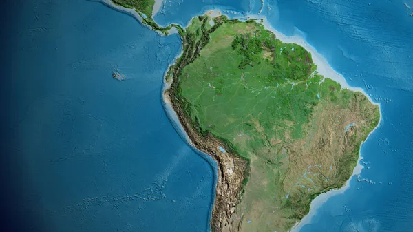 Satellitenkarte Zentriert Auf Peru Nachbarschaftsgebiet — Stockfoto