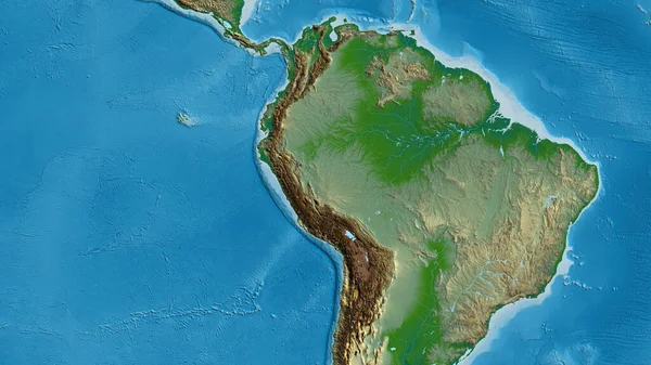 Mapa Físico Centrado Área Bairro Peru — Fotografia de Stock