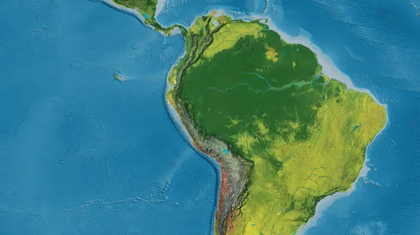Topographic Map Centered Peru Neighborhood Area — Stock Photo, Image
