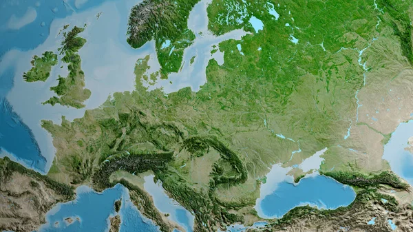 Polonya Civarındaki Uydu Haritası — Stok fotoğraf