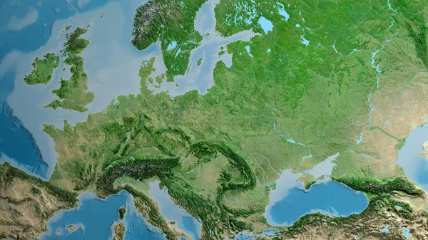 ポーランド周辺を中心とした衛星地図 — ストック写真