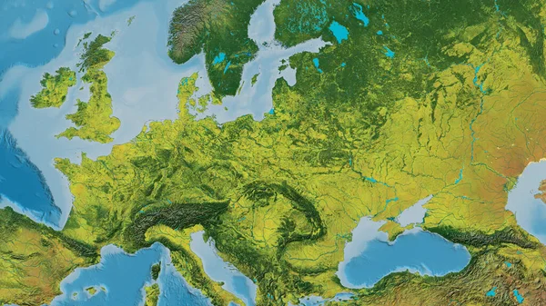 ポーランド周辺を中心とした地形図 — ストック写真