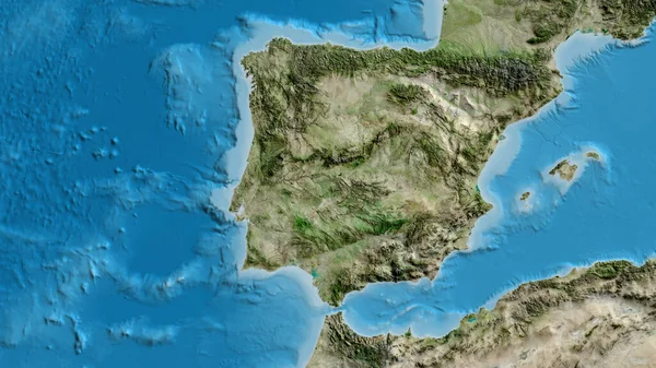 ポルトガルを中心とした衛星地図のクローズアップ — ストック写真