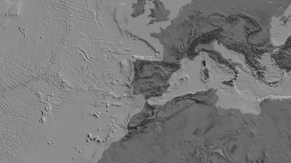 Mapa Dwupoziomowa Skoncentrowana Obszarze Portugalii — Zdjęcie stockowe