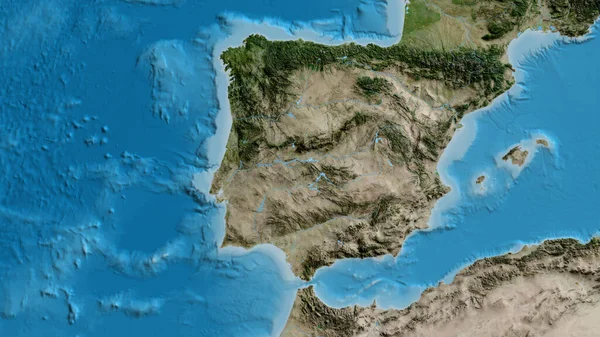 Крупный План Карты Центром Португалии — стоковое фото