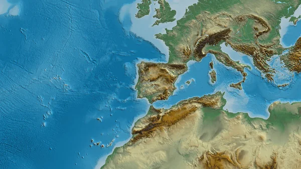 Mapa Relevo Centrado Área Bairro Portugal — Fotografia de Stock