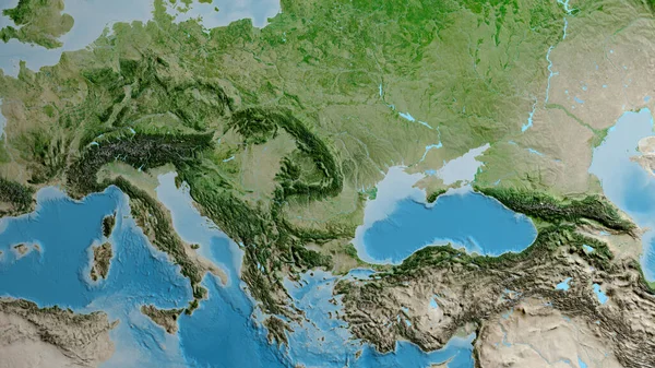 Супутникова Карта Центром Околиці Румунії — стокове фото