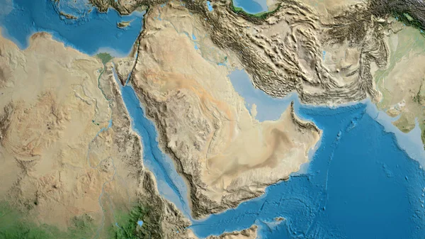 Satellite map centered on Saudi Arabia neighborhood area