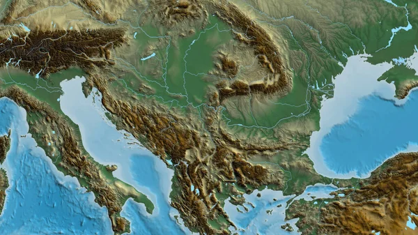 Nahaufnahme Einer Landkarte Mit Serbien Mittelpunkt — Stockfoto