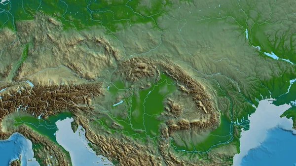 Крупный План Афизической Карты Словакии — стоковое фото