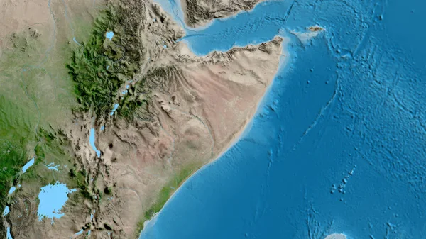 Nahaufnahme Einer Asatelliten Landkarte Mit Somalia Zentrum — Stockfoto