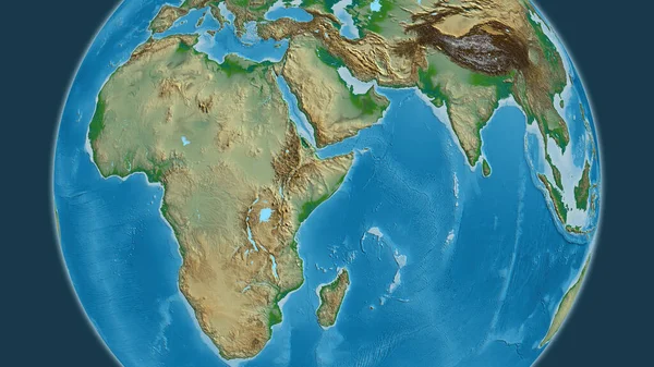 Физическая Карта Районе Сомали — стоковое фото