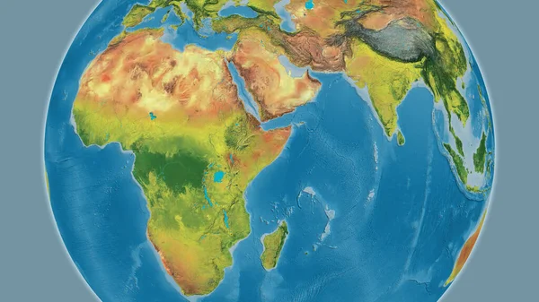 Topografisk Karta Med Centrum Somalias Närområde — Stockfoto