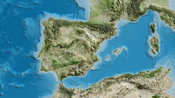 Zbliżenie Mapy Skoncentrowanej Hiszpanii — Zdjęcie stockowe