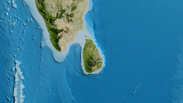 Close Mapa Satélite Centrado Sri Lanka — Fotografia de Stock