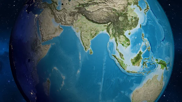 Satellietkaart Gecentreerd Sri Lanka Buurt Gebied — Stockfoto