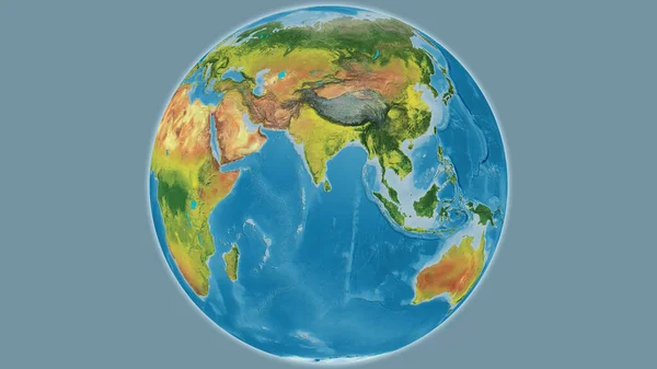 Topografische Weltkarte Mit Sri Lanka Zentrum — Stockfoto