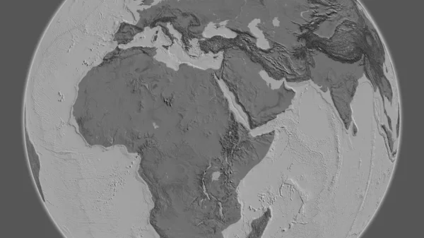 Bilevel Karte Zentriert Auf Sudan Nachbarschaftsgebiet — Stockfoto