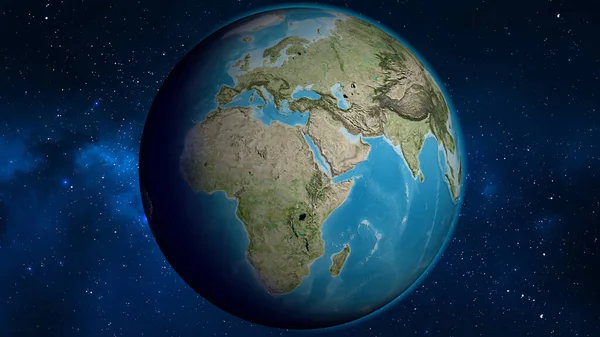 Carte Globe Satellite Centrée Sur Soudan — Photo