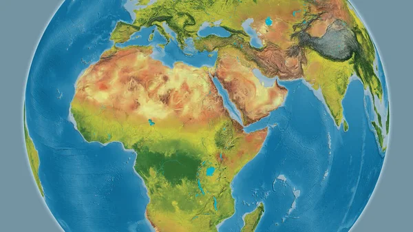 Topografische Kaart Gecentreerd Soedan Buurt Gebied — Stockfoto