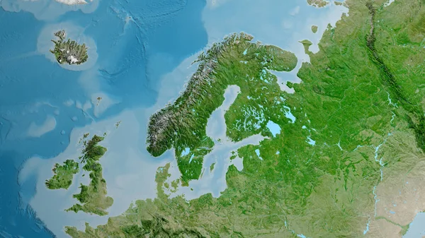 Mapa Satélite Centrado Área Bairro Suécia — Fotografia de Stock