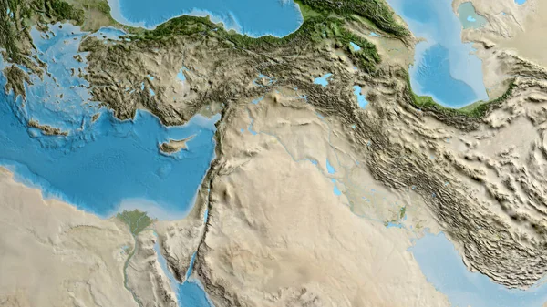 Супутникова Карта Зосереджена Районі Сирії — стокове фото