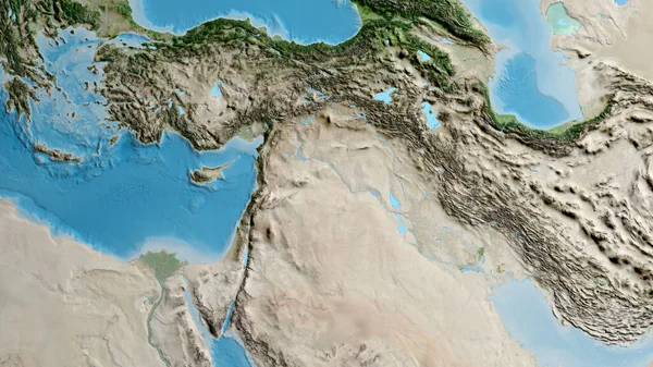 Mapa Satélite Centrado Área Bairro Síria — Fotografia de Stock
