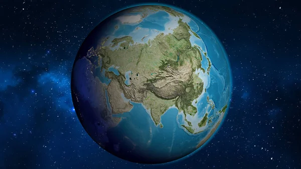 Satellitkarta Över Hela Världen Med Centrum Tadzjikistan — Stockfoto