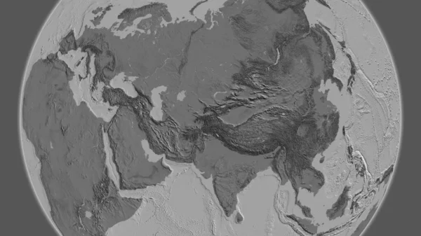 Dwupoziomowa Mapa Skoncentrowana Obszarze Tadżykistanu — Zdjęcie stockowe